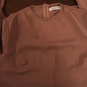 Inayah Brown Nude Classic High Neck Abaya